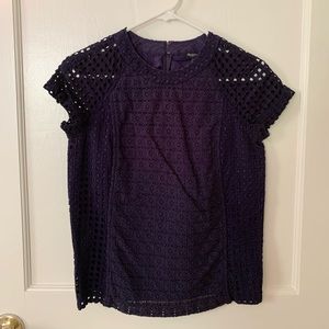 Madewell Navy Blue Cotton Blouse, XS